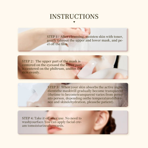 Hydrogel facial mask reducing fine lines and wrinkles