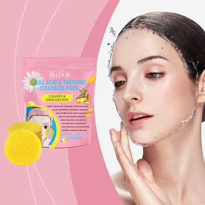 Kojic acid turmeric cleansing pads for brightening skin and dark spots